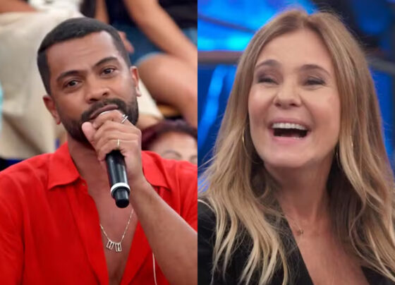 Samuel de Assis e Adriana Esteves no Altas Horas