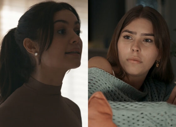 Eliana (Sophie Charlotte) e Buba (Gabriela Medeiros) em Renascer