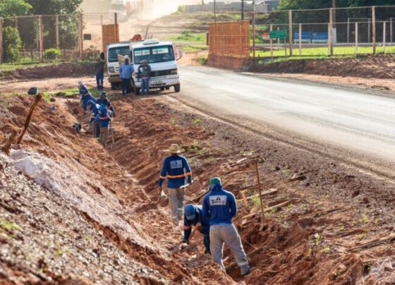 Obras na MT-471 até o Assentamento do Carimã - Foto por: Marcos Vergueiro/Secom-MT